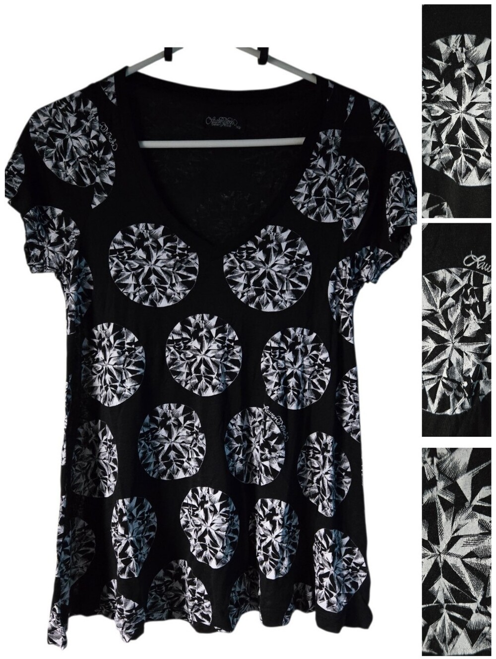 Lauren Moshi Victorian Diamond v-neck top